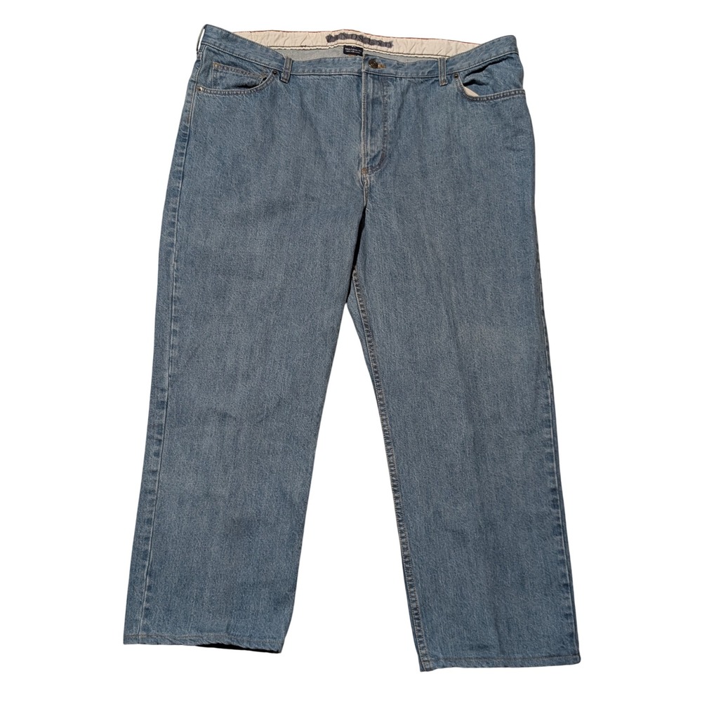 Lands End Jeans Mens 46 Blue Traditional Fit Medium Wash Straight Leg Denim Pant